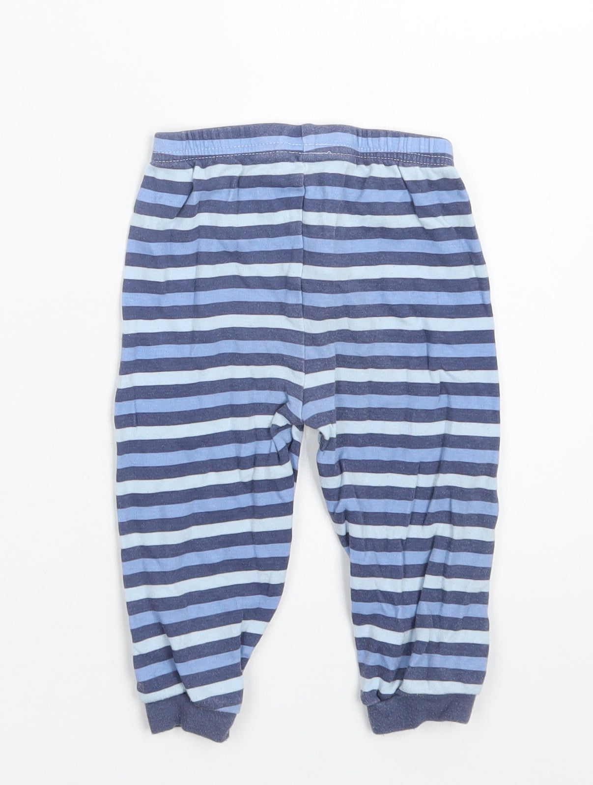 George Boys Blue Striped  Capri Pyjama Pants Size 9-12 Months