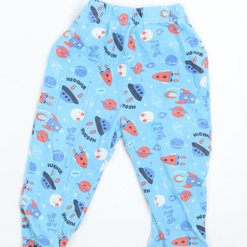 George Boys Blue Geometric  Capri Pyjama Set Size 18-24 Months