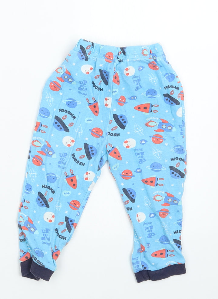 George Boys Blue Geometric  Capri Pyjama Set Size 18-24 Months