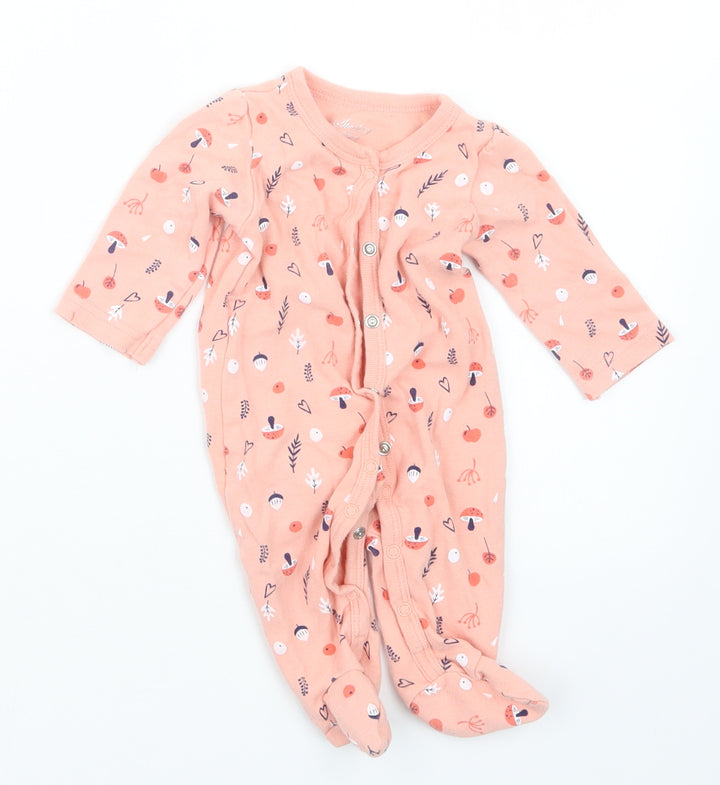 Sterling Girls Pink Geometric  Babydoll One Piece Size 0-3 Months