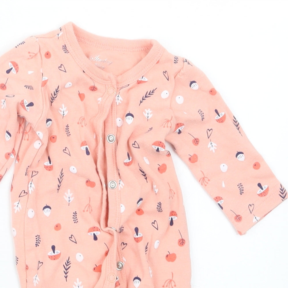 Sterling Girls Pink Geometric  Babydoll One Piece Size 0-3 Months