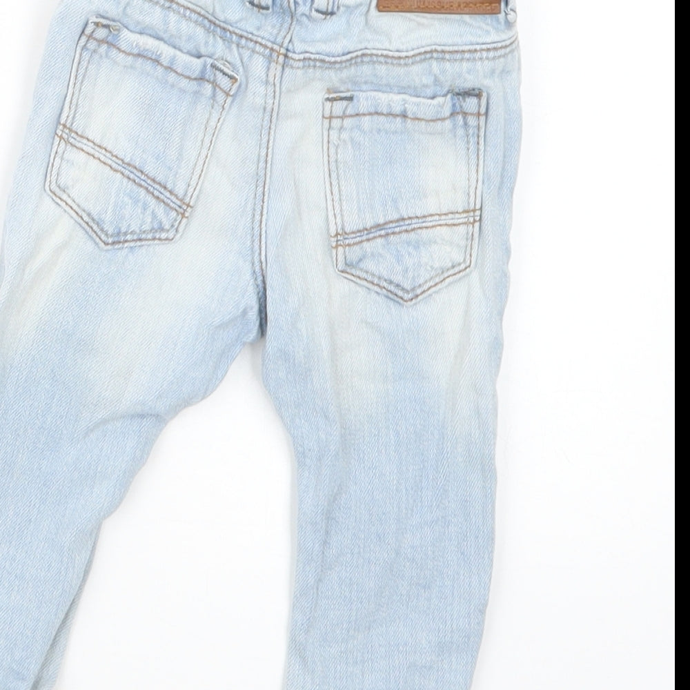 NEXT Boys Blue  Denim Cargo Jeans Size 3-6 Months