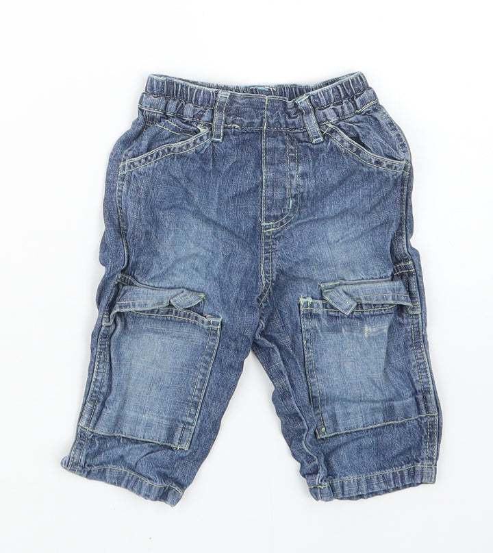 Baby Mac Boys Blue Denim Capri Jeans Size 6-9 Months