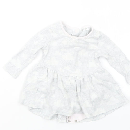 NEXT Girls Grey   T-Shirt Dress  Size 6-9 Months