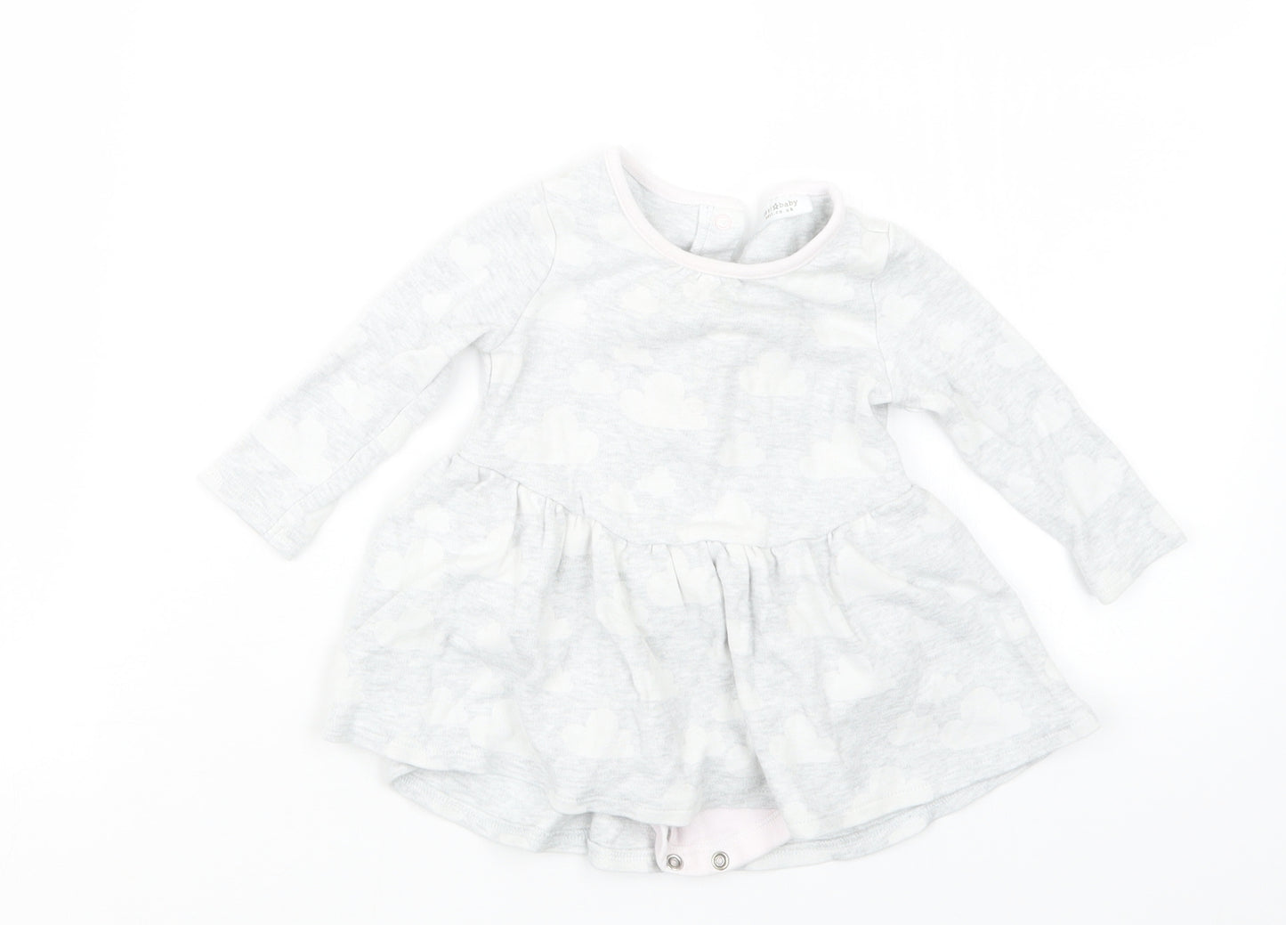 NEXT Girls Grey   T-Shirt Dress  Size 6-9 Months