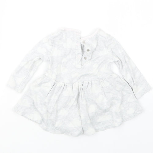 NEXT Girls Grey   T-Shirt Dress  Size 6-9 Months