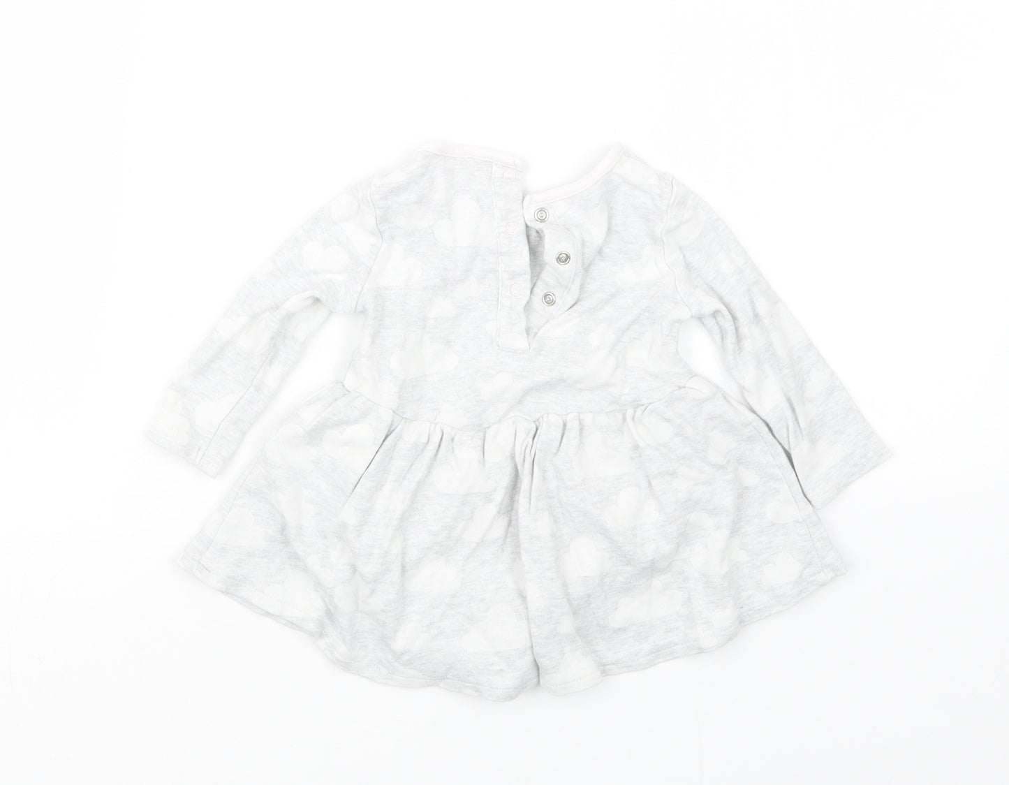 NEXT Girls Grey   T-Shirt Dress  Size 6-9 Months