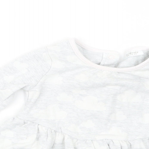 NEXT Girls Grey   T-Shirt Dress  Size 6-9 Months