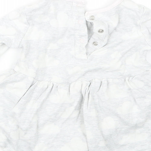 NEXT Girls Grey   T-Shirt Dress  Size 6-9 Months
