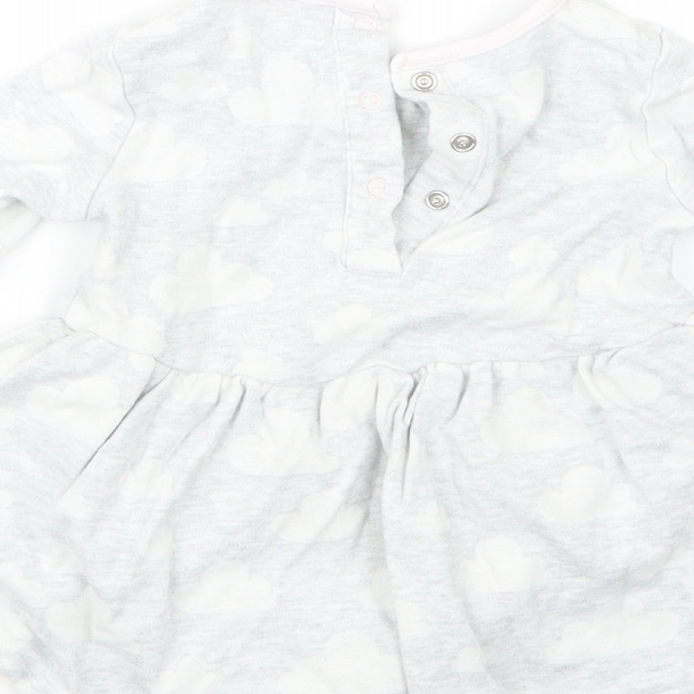 NEXT Girls Grey   T-Shirt Dress  Size 6-9 Months