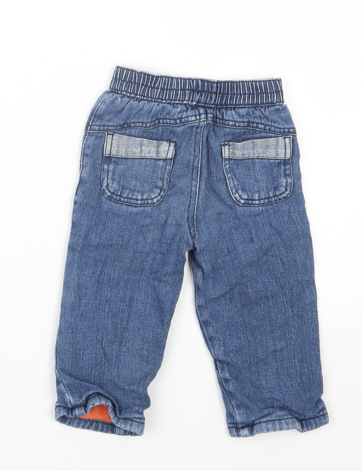 George Boys Blue  Denim Cargo Jeans Size 9-12 Months  - Tigger