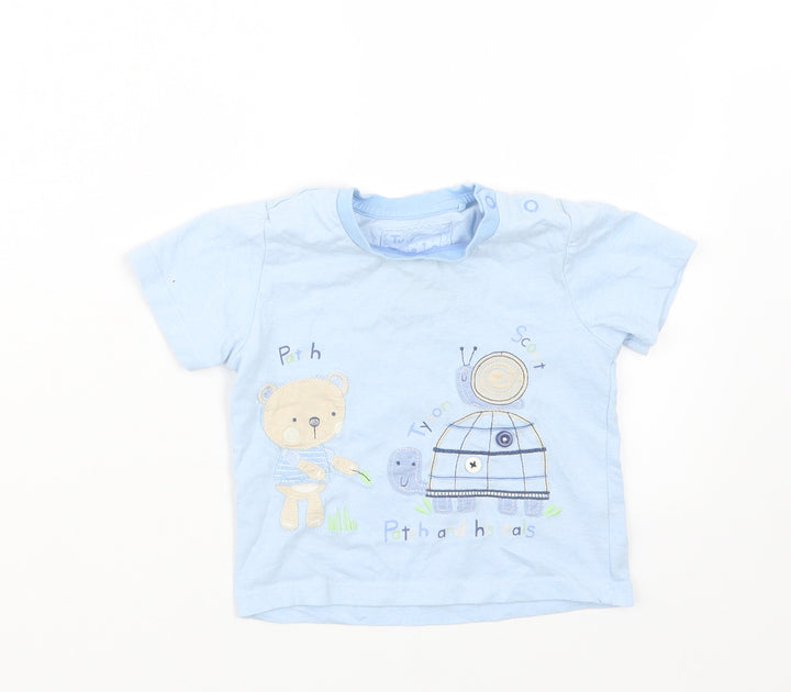 TU Boys Blue Basic T-Shirt Size 9-12 Months