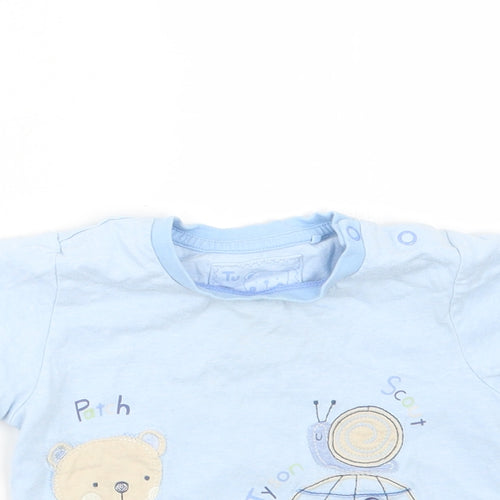 TU Boys Blue   Basic T-Shirt Size 9-12 Months