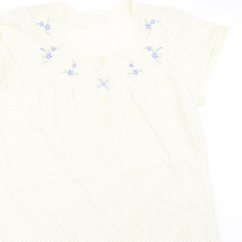 Marks and Spencer Womens Ivory Polka Dot  Top One Piece Size 12