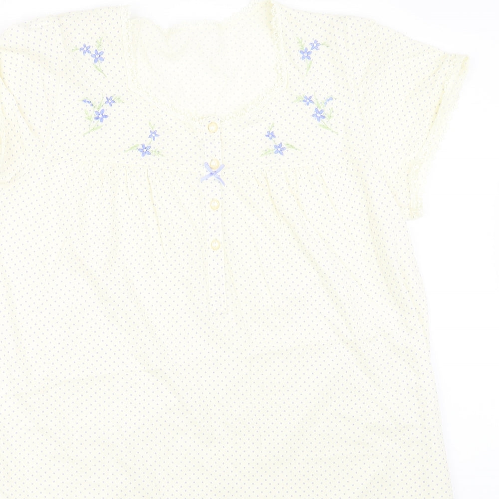Marks and Spencer Womens Ivory Polka Dot  Top One Piece Size 12