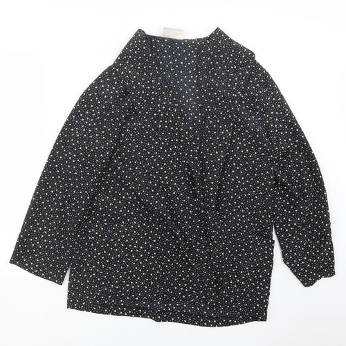 Richards Womens Black Geometric  Jacket  Size 14