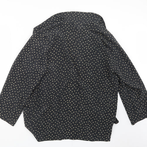 Richards Womens Black Geometric  Jacket  Size 14