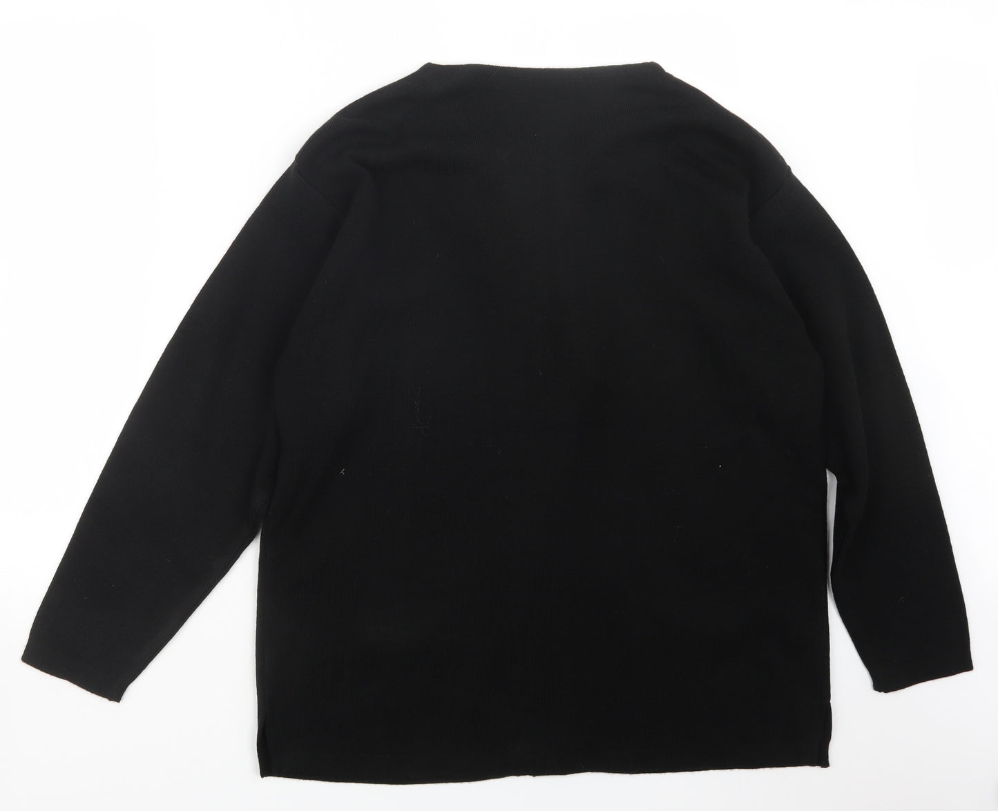 Lexy Womens Black  Knit Cardigan Jumper Size XL