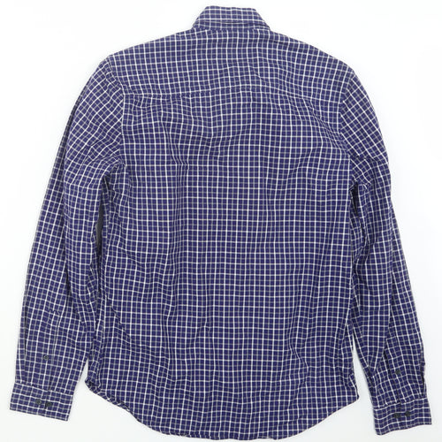 NEXT Mens Blue Check   Button-Up Size S