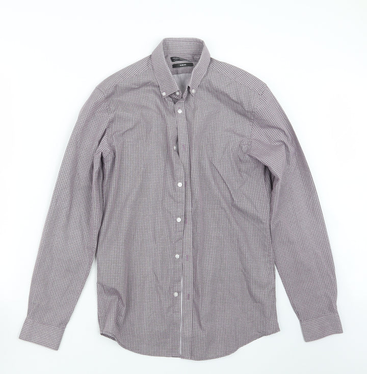 Debenhams Mens Purple Button-Up Size 14.5