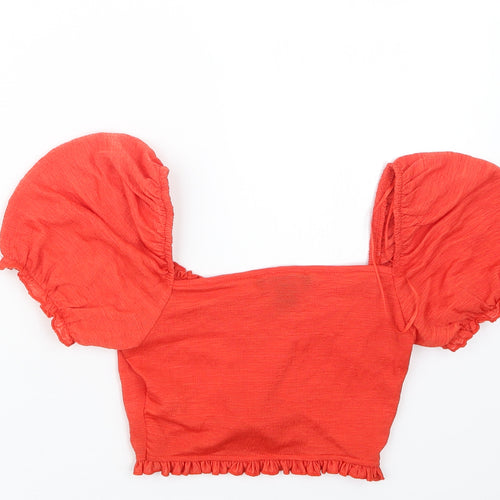 Primark Womens Red   Cropped T-Shirt Size 4