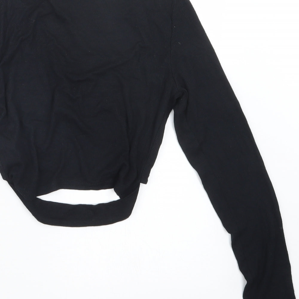 ASOS Womens Black   Cropped T-Shirt Size 6