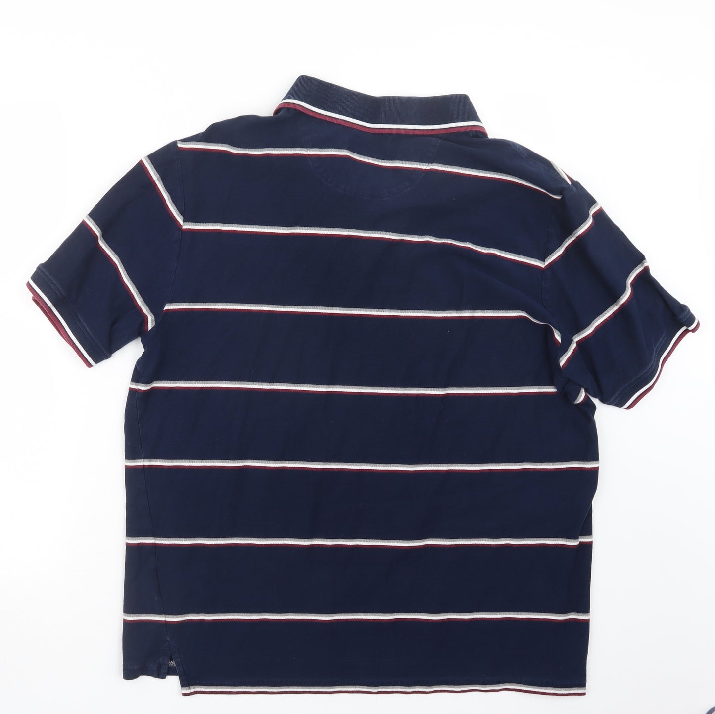 Blue Harbour Mens Blue Striped   Polo Size XL