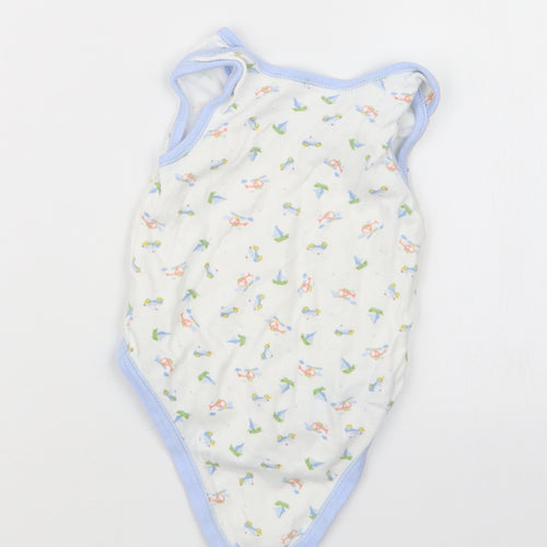 Nursery Time Boys Blue Geometric  Babygrow One-Piece Size 6-9 Months