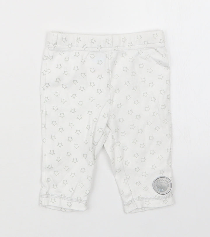 F&F Girls White Geometric Capri Pyjama Set Size 0-3 Months - Tatty Teddy