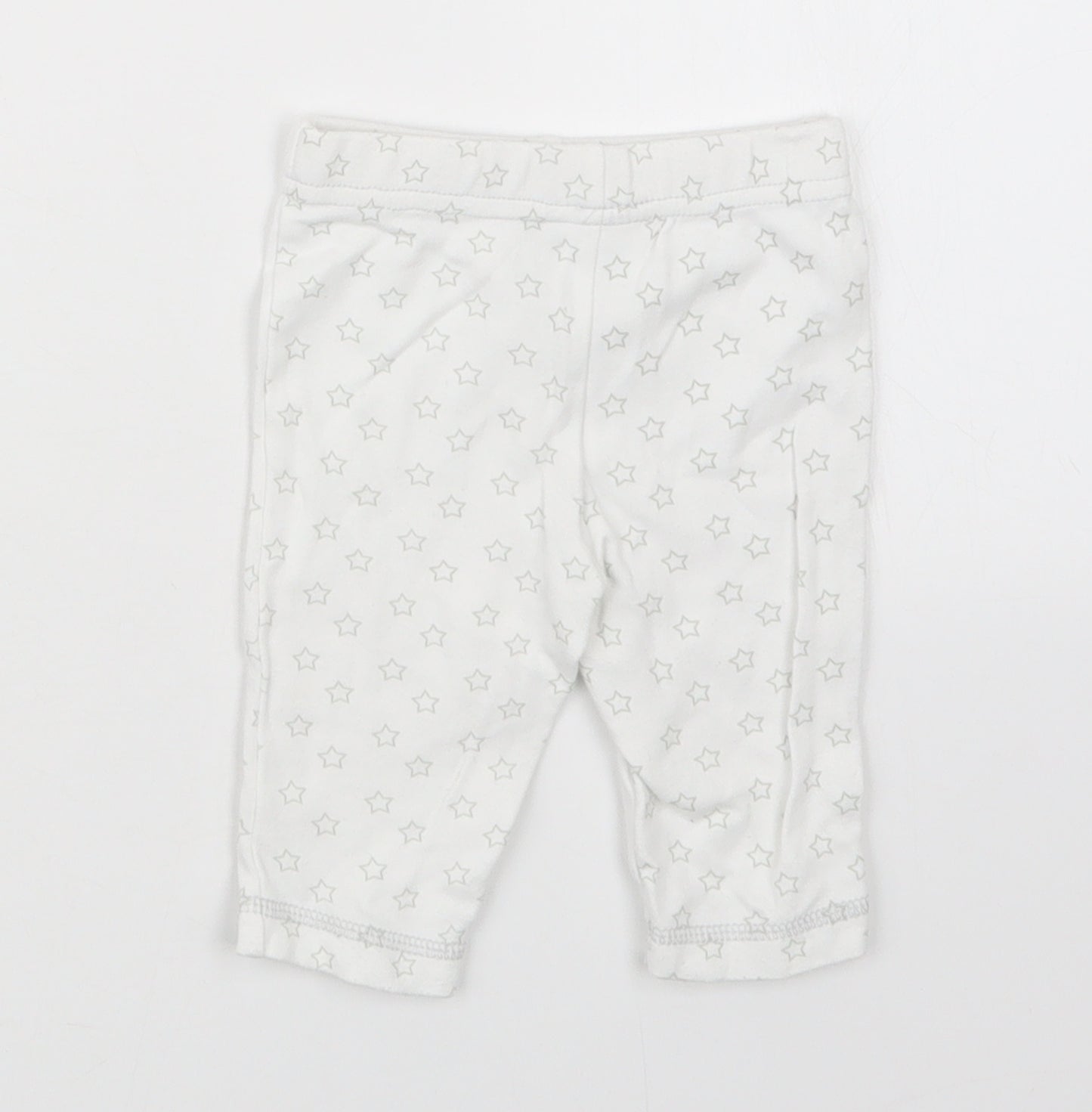 F&F Girls White Geometric  Capri Pyjama Set Size 0-3 Months  - Tatty Teddy