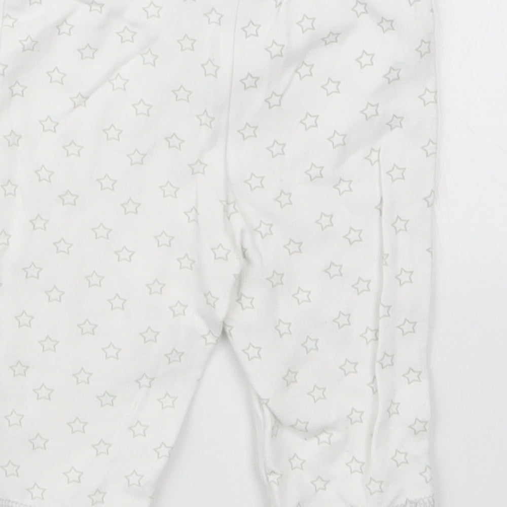 F&F Girls White Geometric  Capri Pyjama Set Size 0-3 Months  - Tatty Teddy
