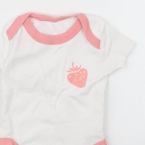 Lily & Dan Girls White   Babygrow One-Piece Size 0-3 Months