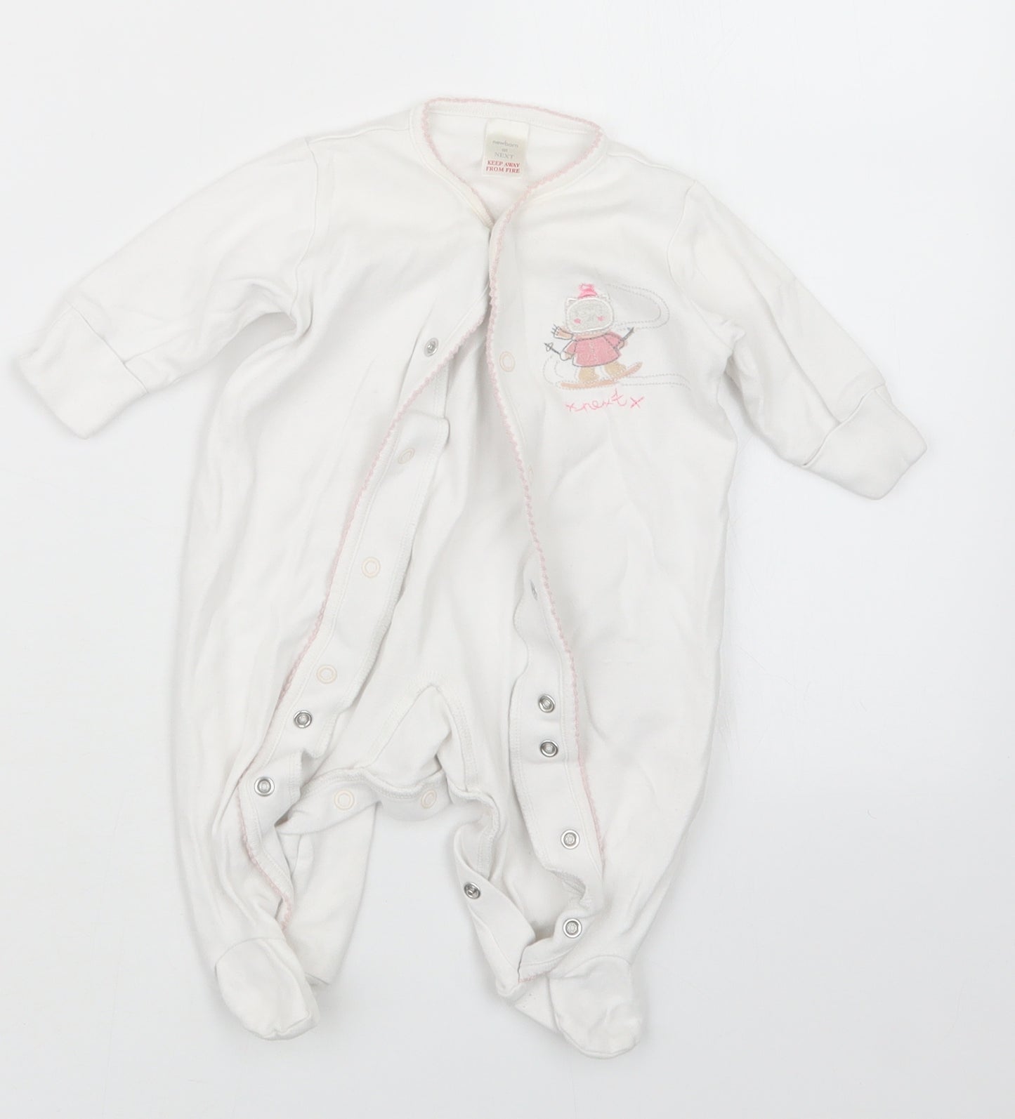 NEXT Girls White   Coverall Outfit/Set Size 0-3 Months