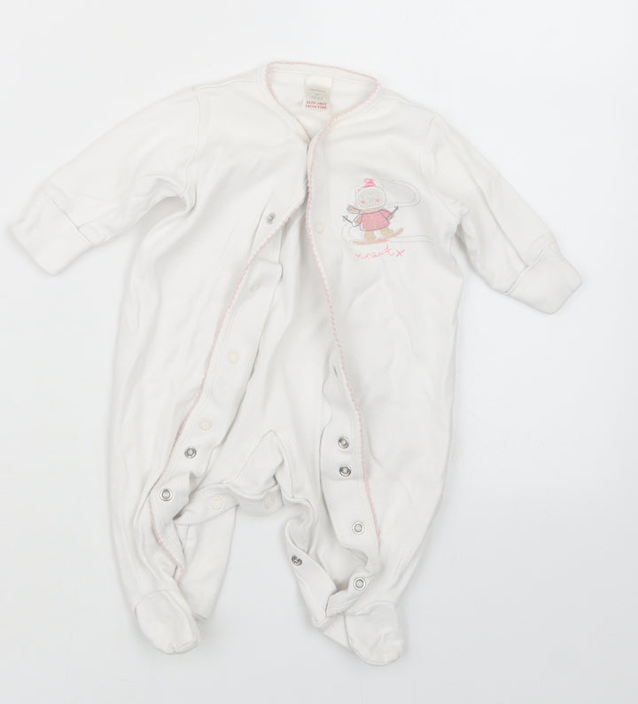 NEXT Girls White   Coverall Outfit/Set Size 0-3 Months