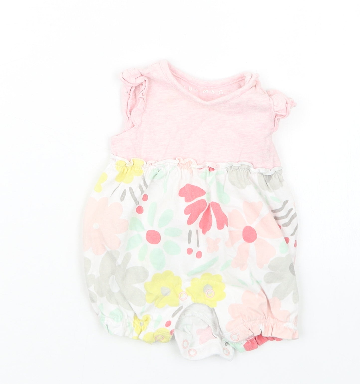 Nutmeg Girls Pink   Coverall Outfit/Set Size Newborn