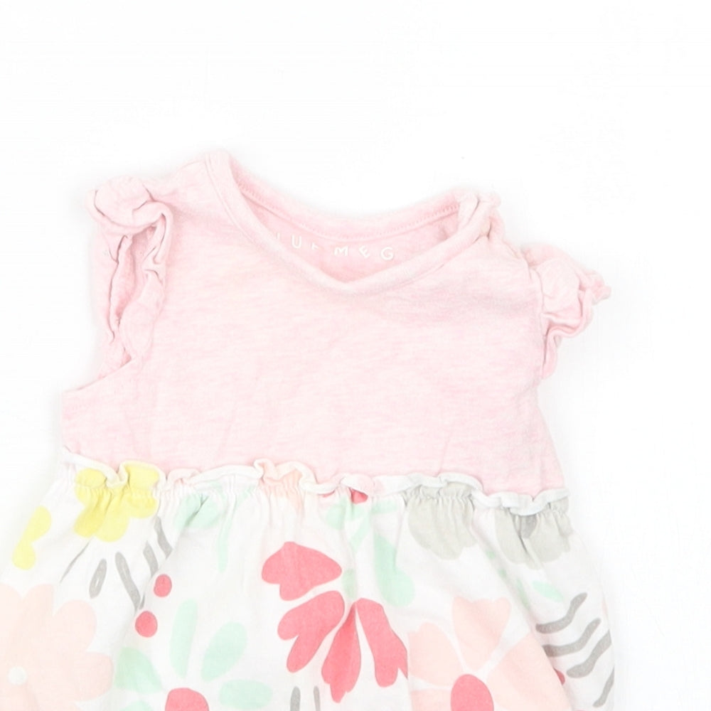 Nutmeg Girls Pink   Coverall Outfit/Set Size Newborn