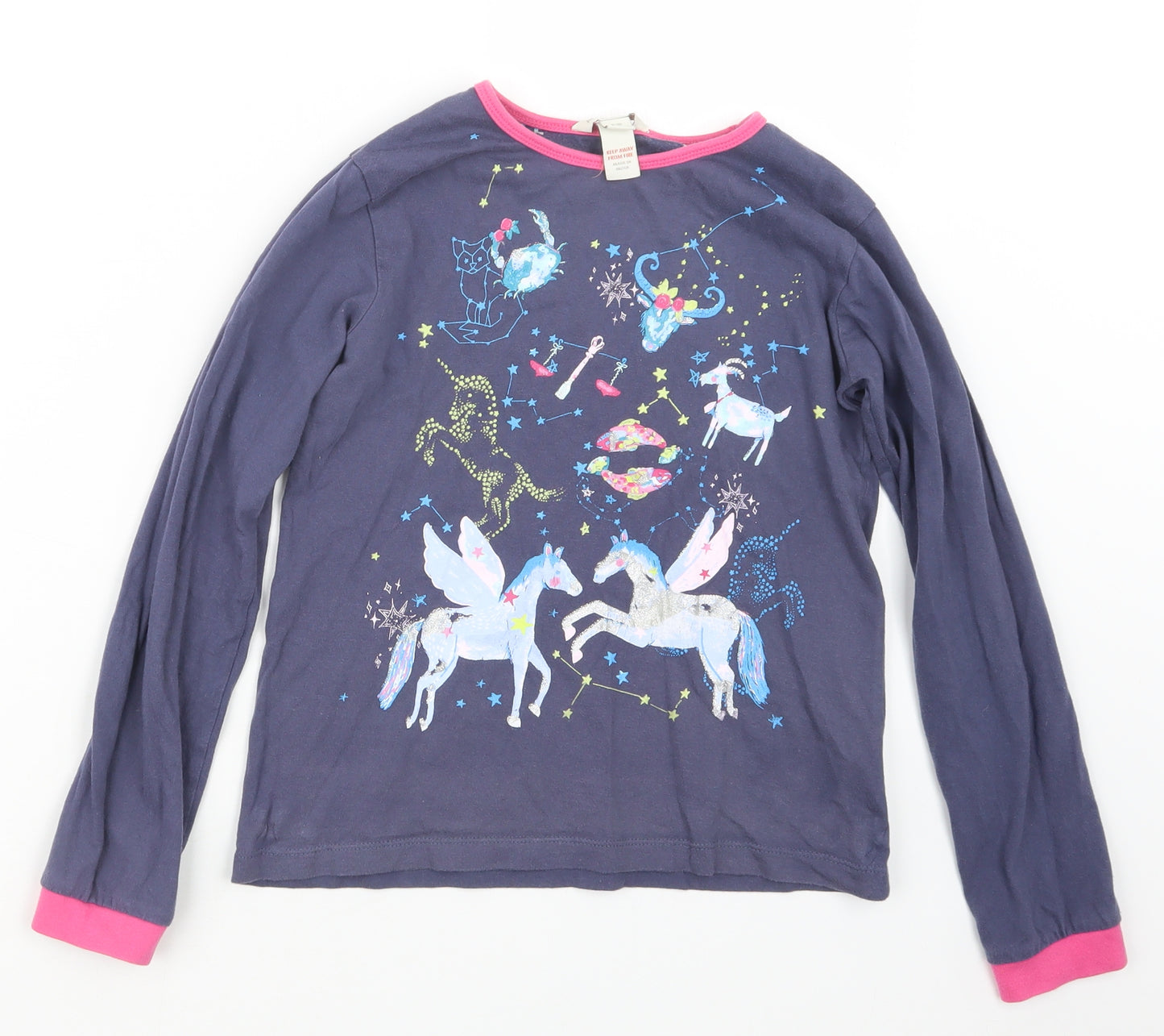 Monsoon Girls Purple Geometric  Top Pyjama Set Size 9-10 Years