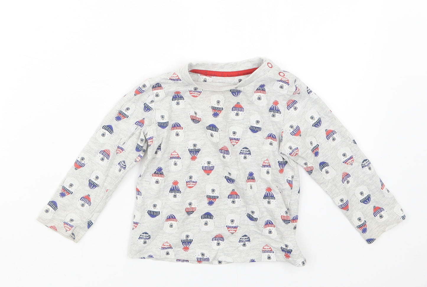 TU Boys Grey Geometric  Basic T-Shirt Size 9-12 Months