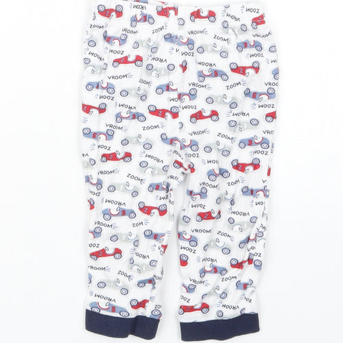 Nutmeg Boys White Geometric  Capri Pyjama Pants Size 6-9 Months