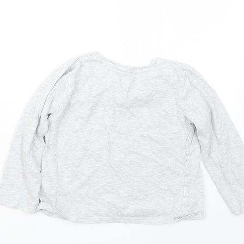 Jeff&Co Girls Grey   Basic T-Shirt Size 4-5 Years