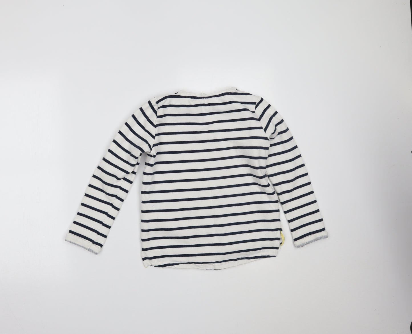 F&F Girls White Striped  Pullover Jumper Size 9-10 Years