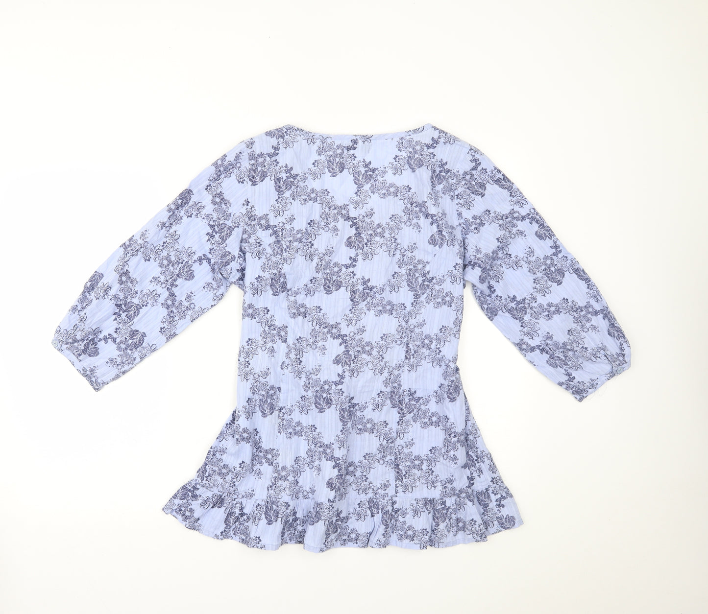 F&F Womens Black Floral  Basic Blouse Size 14