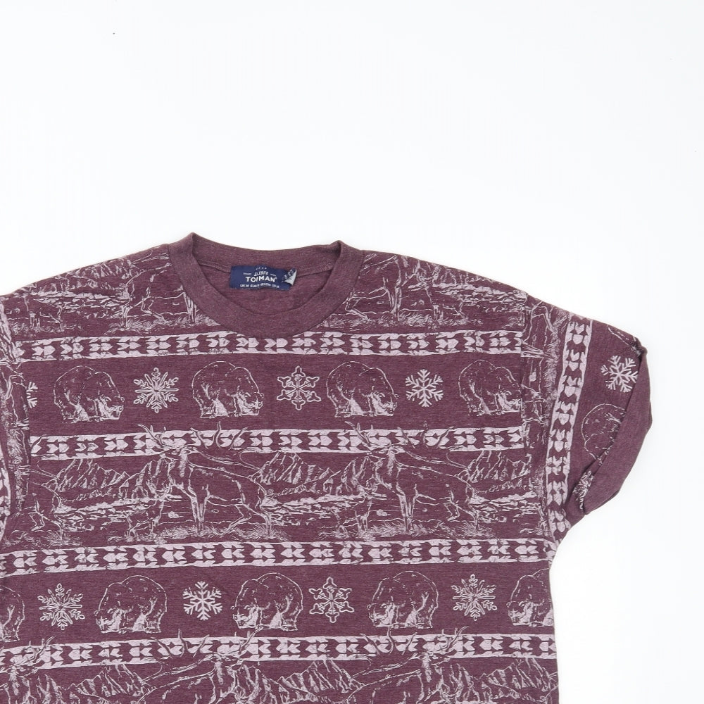 Topman Mens Purple    T-Shirt Size M
