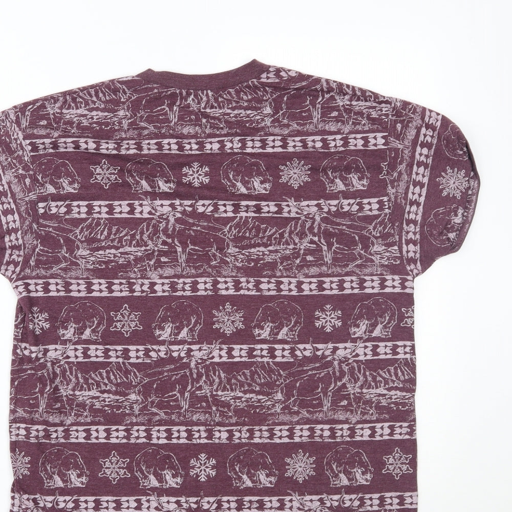 Topman Mens Purple    T-Shirt Size M