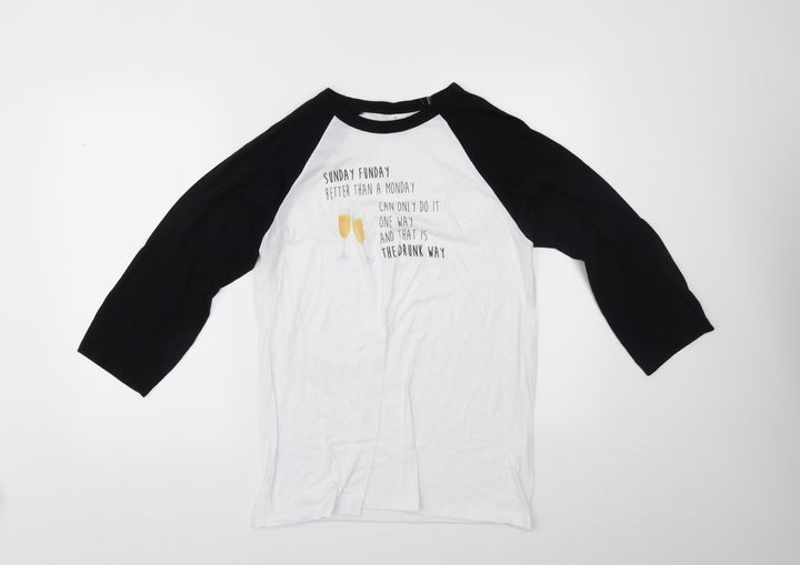 Bella + Canvas Womens White Basic T-Shirt Size L