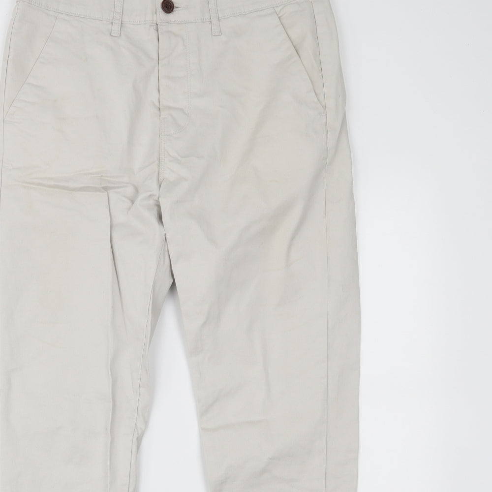 Topman Mens Beige   Chino Trousers Size 34 L34 in