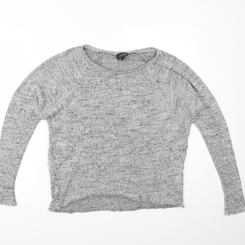 Topshop Womens Grey   Basic Blouse Size 8