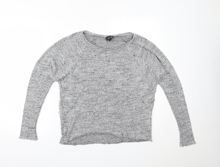 Topshop Womens Grey Basic Blouse Size 8