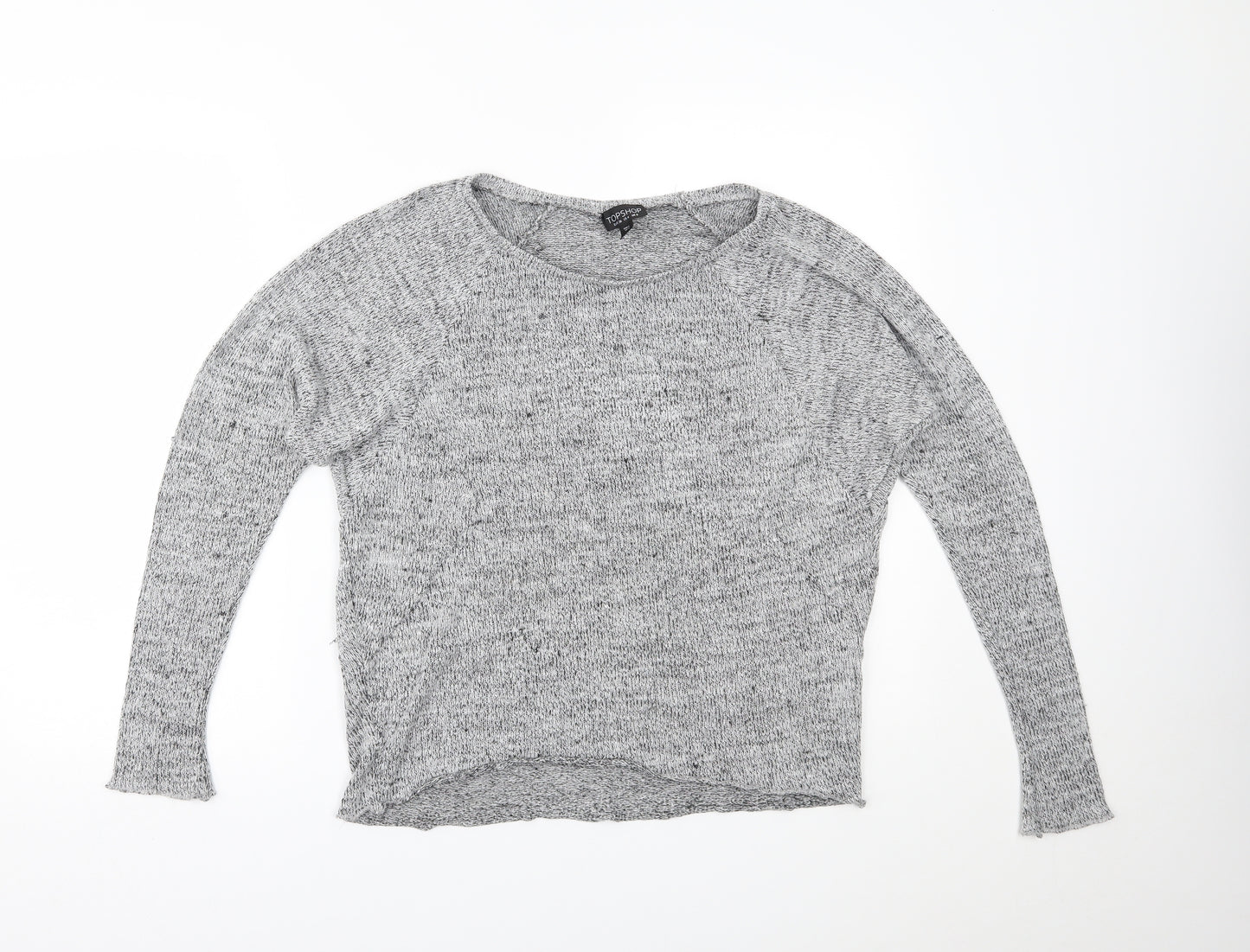 Topshop Womens Grey   Basic Blouse Size 8
