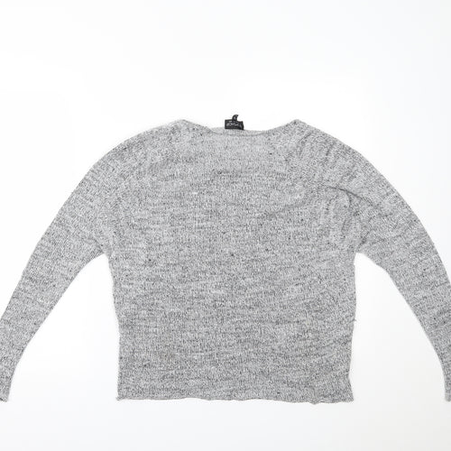 Topshop Womens Grey   Basic Blouse Size 8